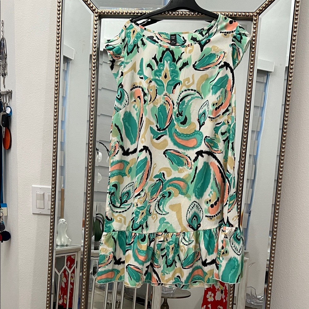 SHEIN Multicolor Abstract Mini Skirt